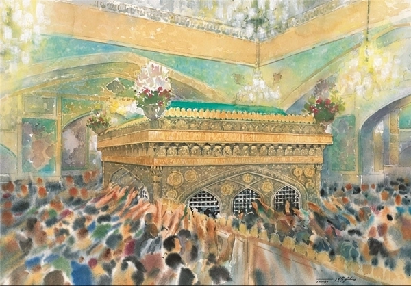 نقاشی یا ضامن آهو استاد فرشچیان