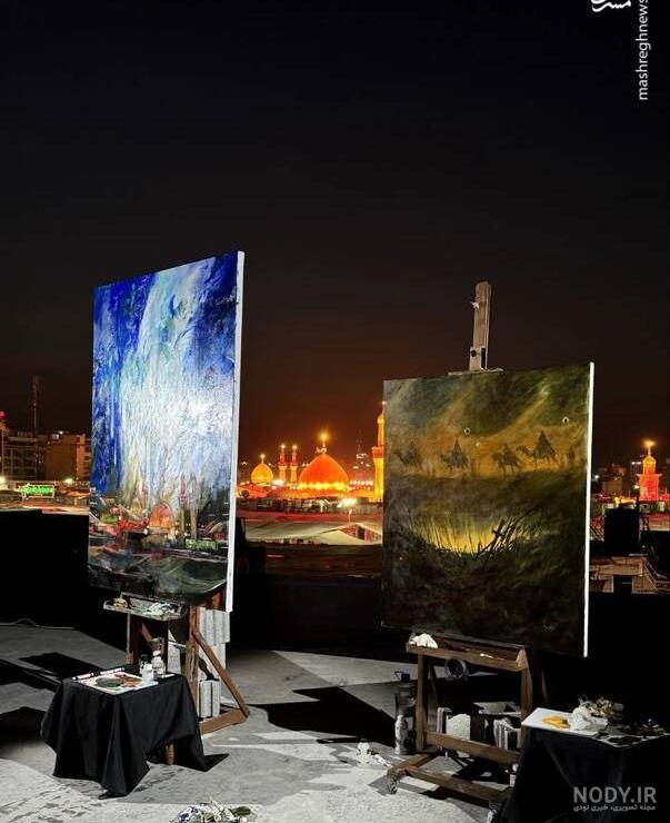 نقاشی جدید حسن روح الامین در پی شهادت ابراهیم رئیسی