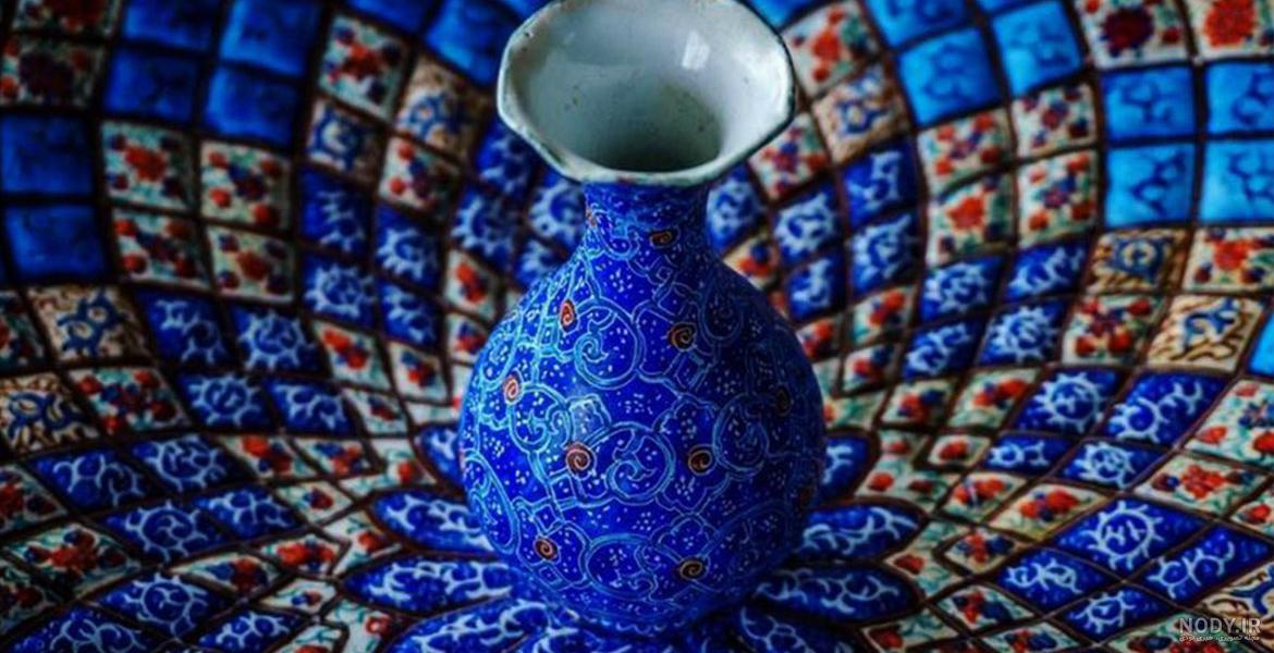 بشقاب مینا کاری 25 سانتی ترنج - صنایع دستی ترنج