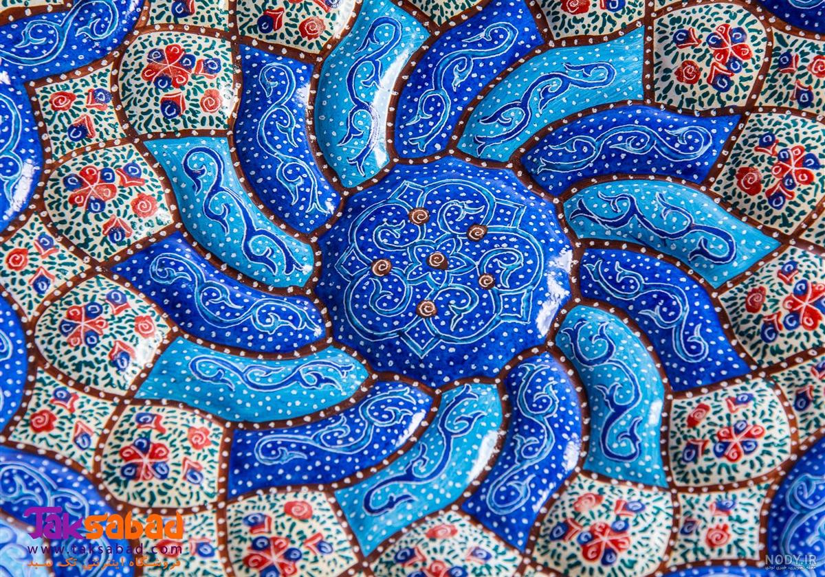بشقاب میناکاری 30 سانتی - لالجین سفال