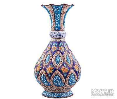 ظروف مینا کاری در تهران؛ مسی نقره طلا رنگ (آبی سبز قرمز) - آراد برندینگ