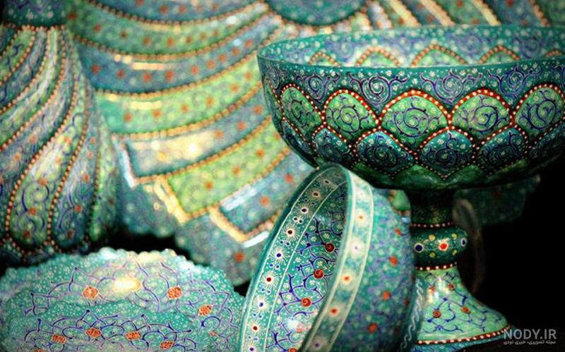 عکس ظرف مینا کاری