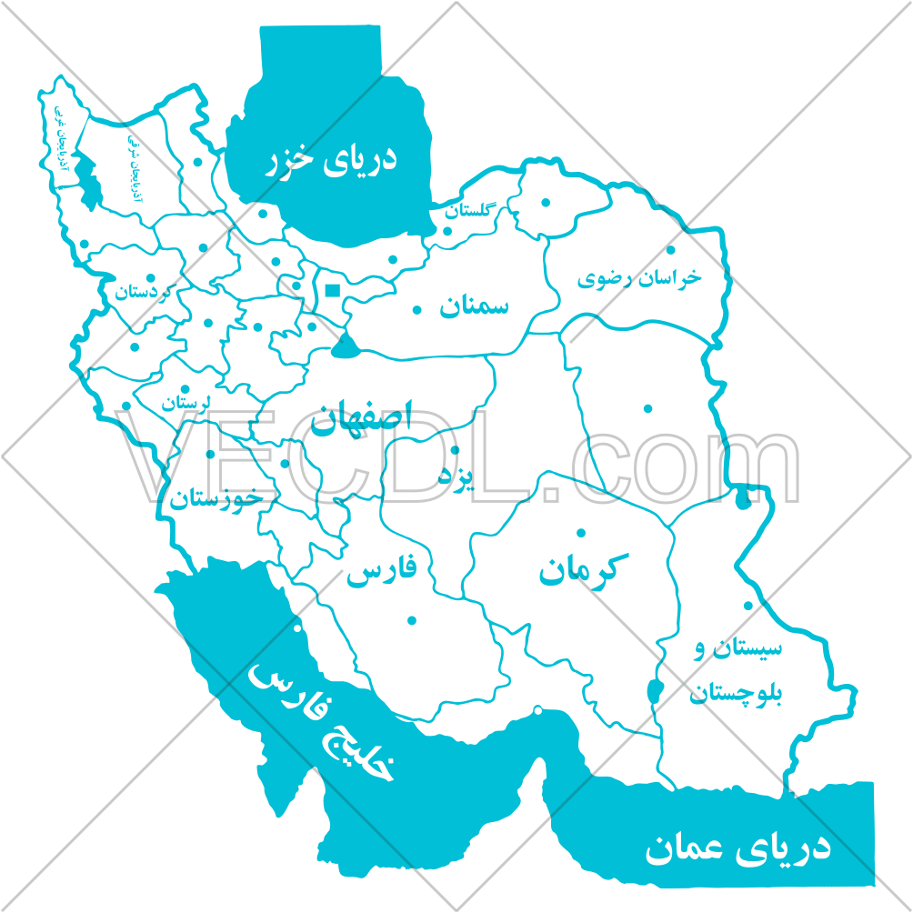 وکتور نقشه ایران رایگان 5 | وکتورلو