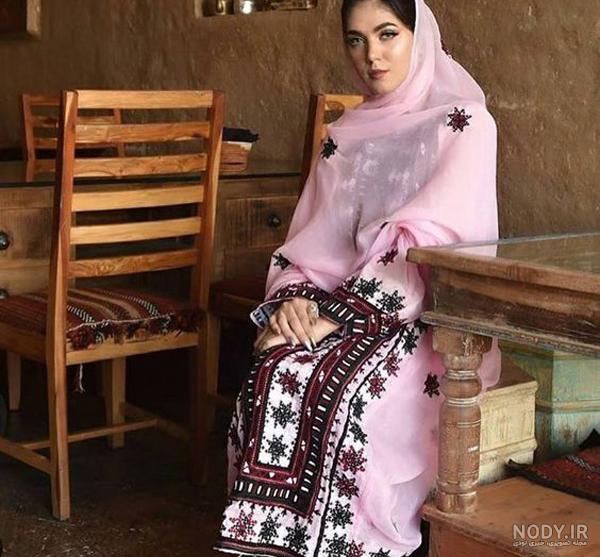 عکس محیا اسناوندی | محیا اسناوندی با شال و نقاب زنان بلوچی عکس محیا اسناوندی | محیا اسناوندی با شال و نقاب زنان بلوچی