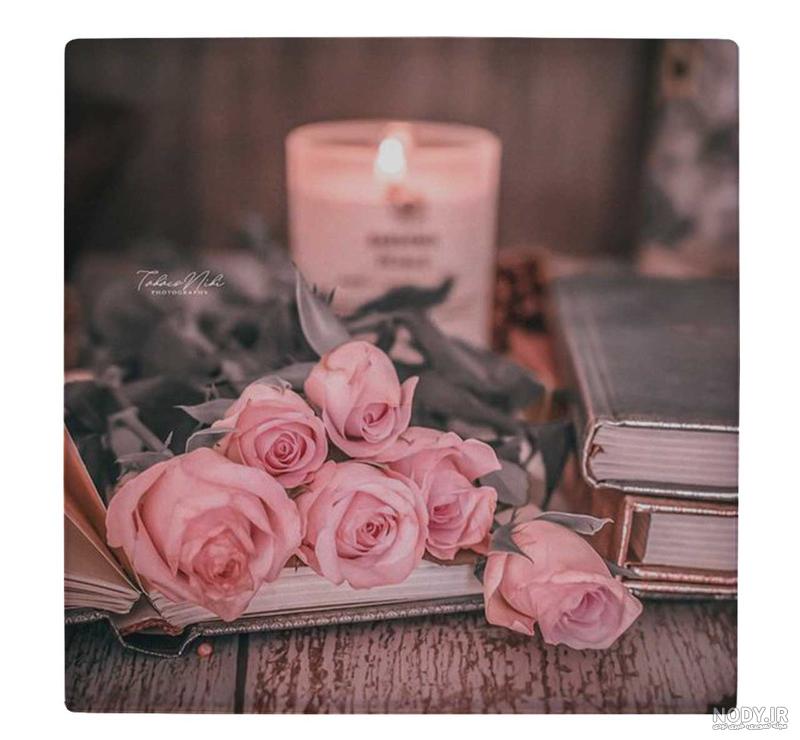 عکس گل و کتاب برای پروفایل