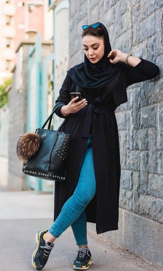 ژست عکس با پالتو بلند