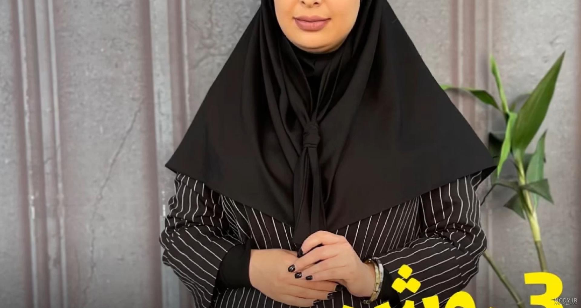 آموزش مقنعه کراواتی | الگو