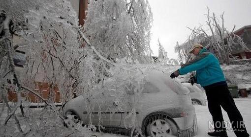 عکس باران یخی