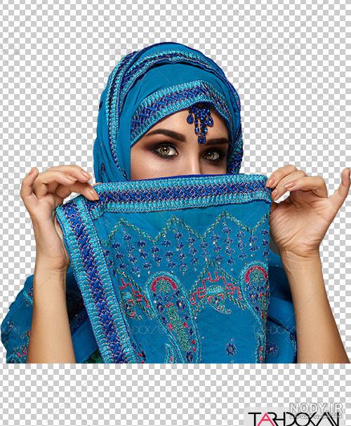 عکس دختر با روسری سبز