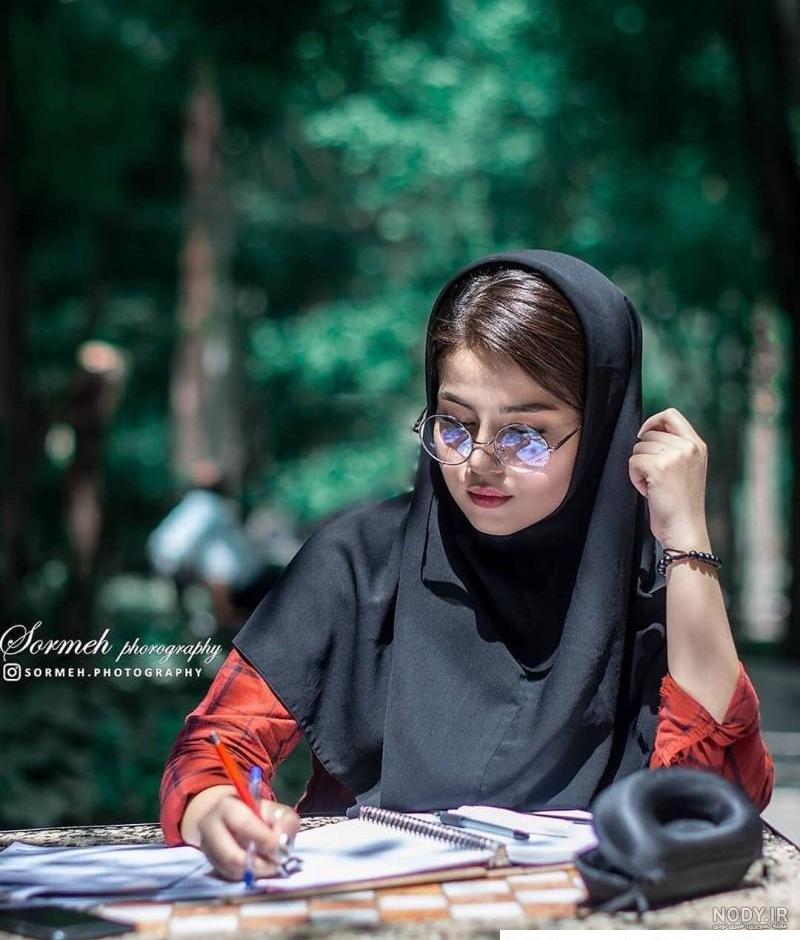 عکس دختر خانم زیبا با مقنعه و هدبند سرمه ای – عکس با کیفیت و تصاویر ...