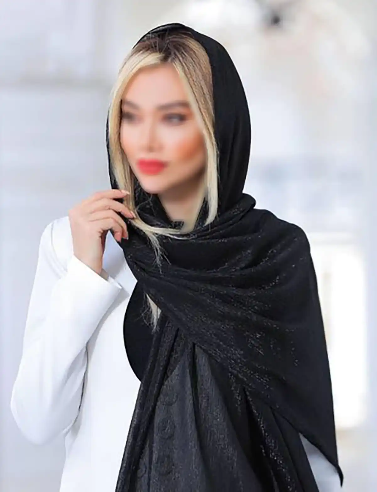 عکس شال مشکی مجلسی و شیک
