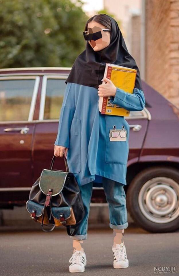 عکس مدل مو زیر مقنعه مدرسه