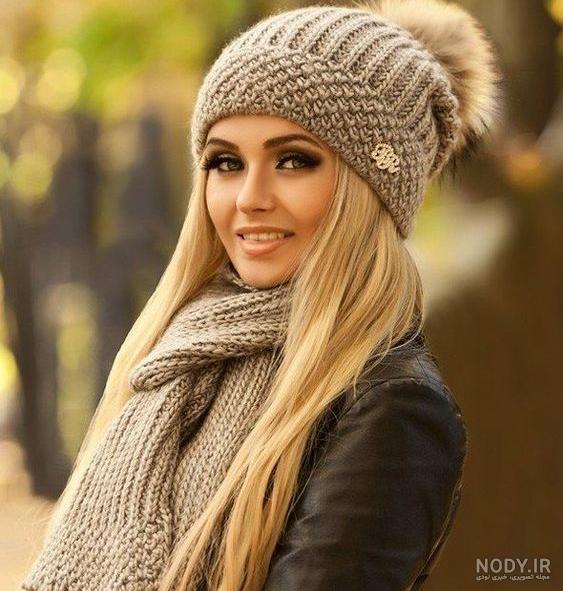 عکس کلاه و شال گردن زنانه