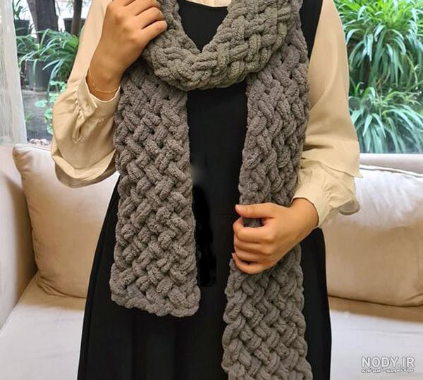 مدل کلاه شال گردن بافتنی زنانه 1401 | مدل کلاه و شال گردن بافتنی دخترانه  جدید