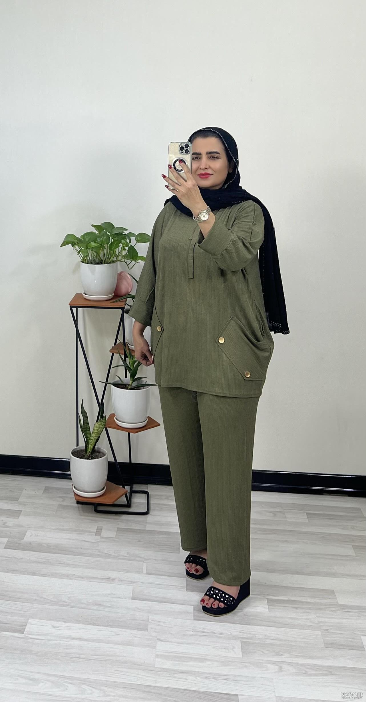 ست تونیک و شلوار نخی