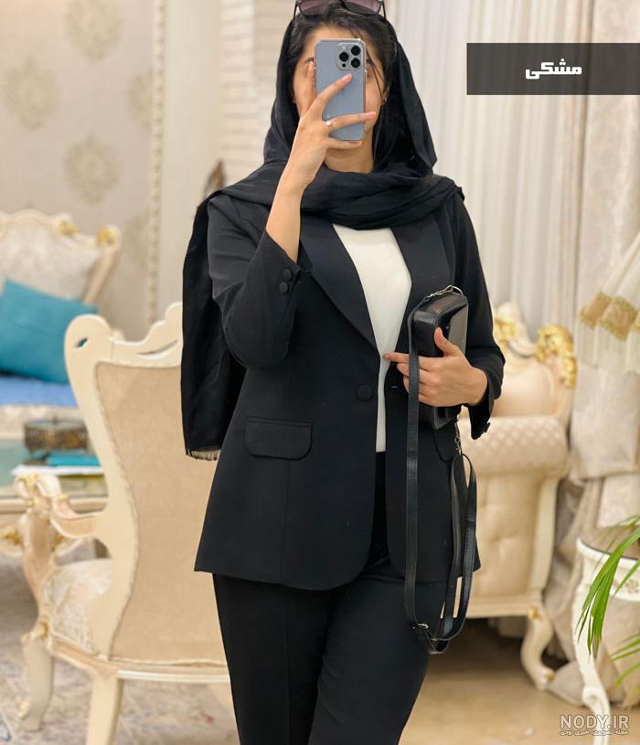 عکس کت شلوار سیاه دخترانه