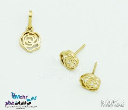 نیم ست طلای 18 عیار فیوژن گل ریناس سبک ماری - termegold نیم ست طلای 18 عیار فیوژن گل ریناس سبک ماری - termegold