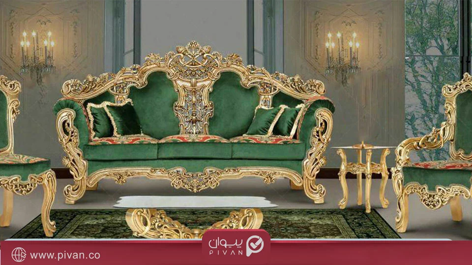 صندلی لهستانی کلاسیک چوب گردو | چیدمانی