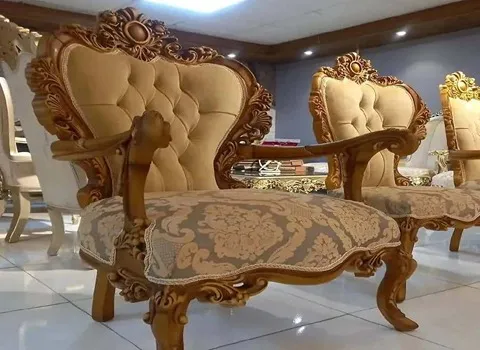 مبل چوب گردو خرچنگی :: کبیر گالری 🪑