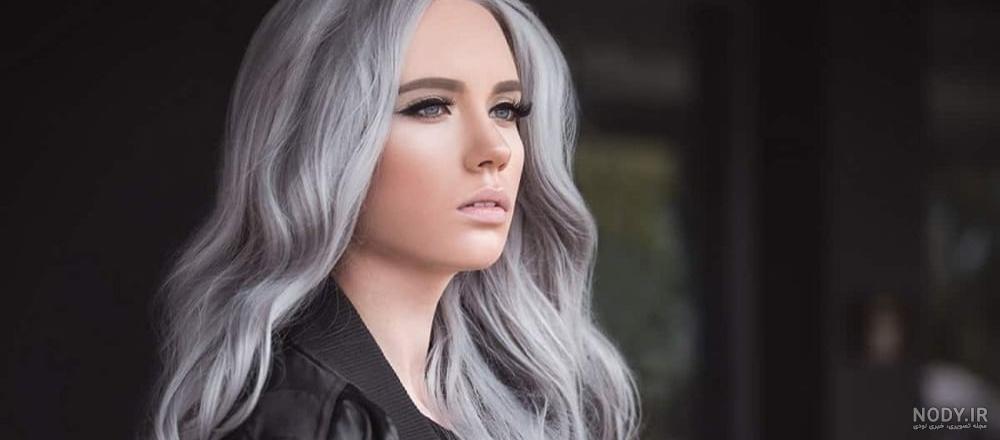 عکس رنگ بلوند دودی متوسط