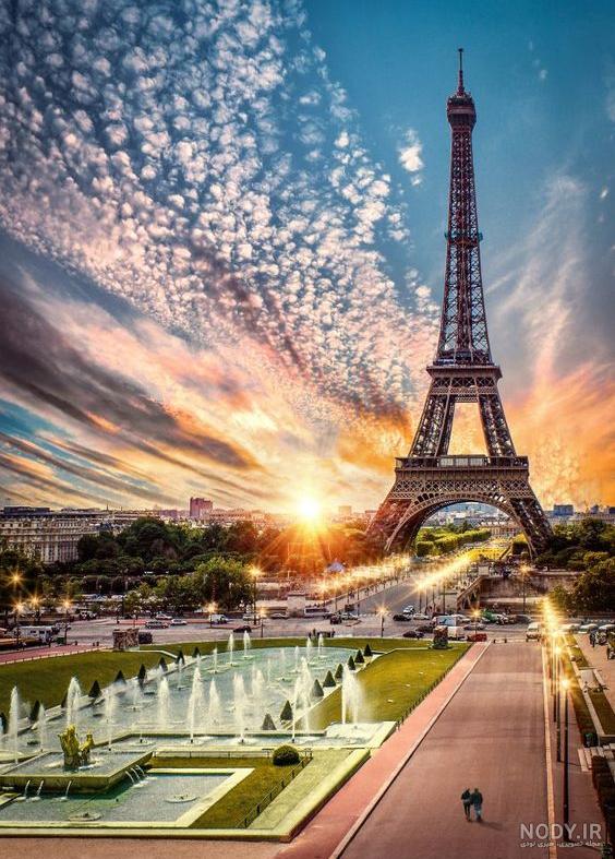 عکس برج پاریس در شب