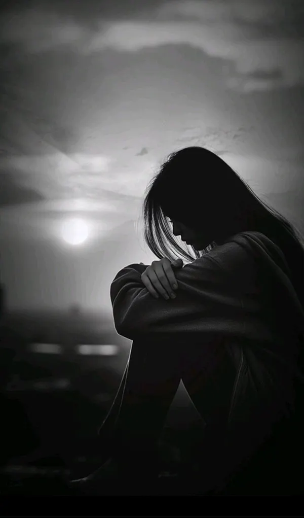 عکس غمگین روی صفحه گوشی