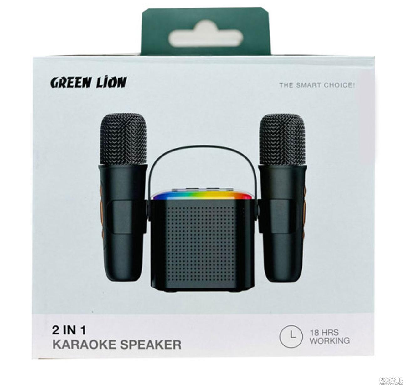 دستگاه کارائوکه با صفحه نمایش 7 اینچی متن ترانه. CD+G، DVD، MP3+G، MP3، CD  و USB. بلندگوی بلوتوث بی‌سیم با چراغ‌های دیسکو LED. شامل 2 میکروفون سیمی و  2 دیسک کارائوکه پاداش