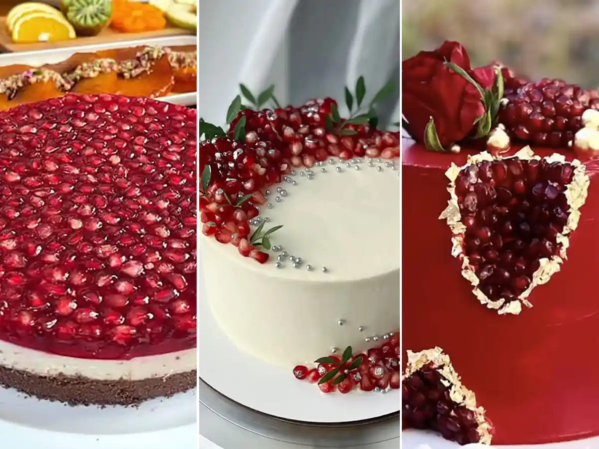 کیک یلدایی اناری | دسری لوکس برای شب یلدا + تصاویر