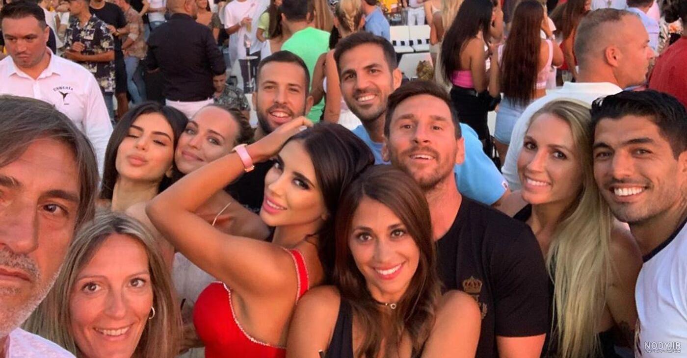 نیمار لیونل مسی و همسرش در ساحل