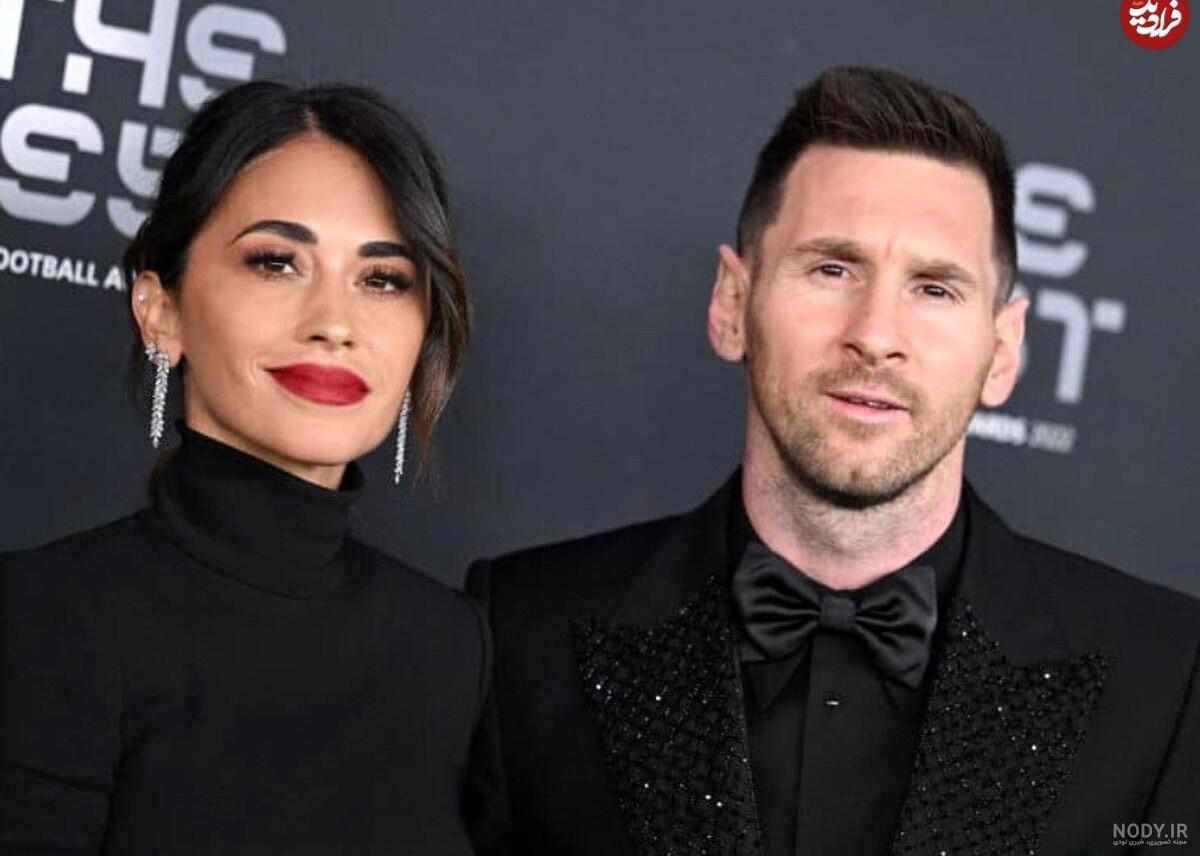 نیمار لیونل مسی و همسرش در ساحل