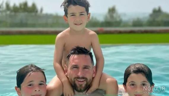 نیمار لیونل مسی و همسرش در ساحل