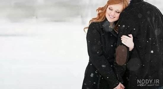 مدل ژست عکس گرفتن در برف