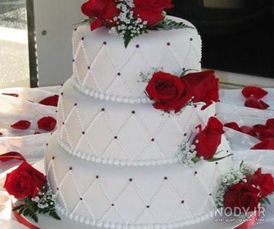 کیک عروسی سه طبقه جدید