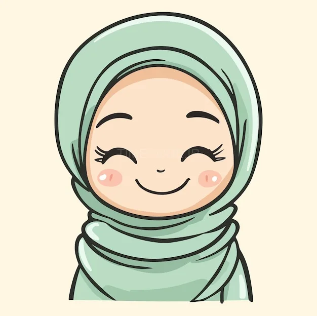 عکس دختر کارتونی با حجاب برای پروفایل ❤️ [کیوت و فانتزی]