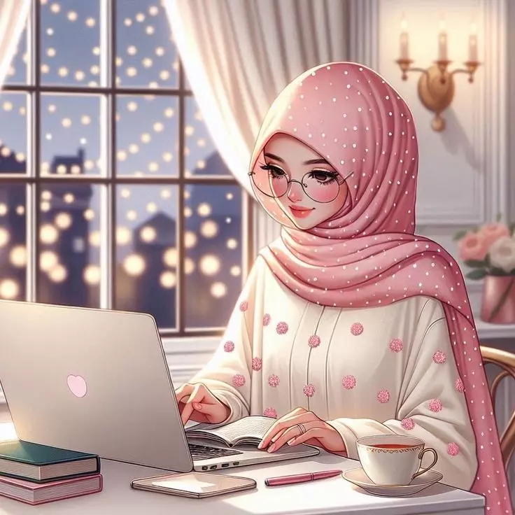 عکس پروفایل دختر کارتونی با حجاب - عکس نودی