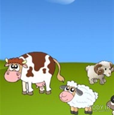 عکس گاو و گوسفند نقاشی