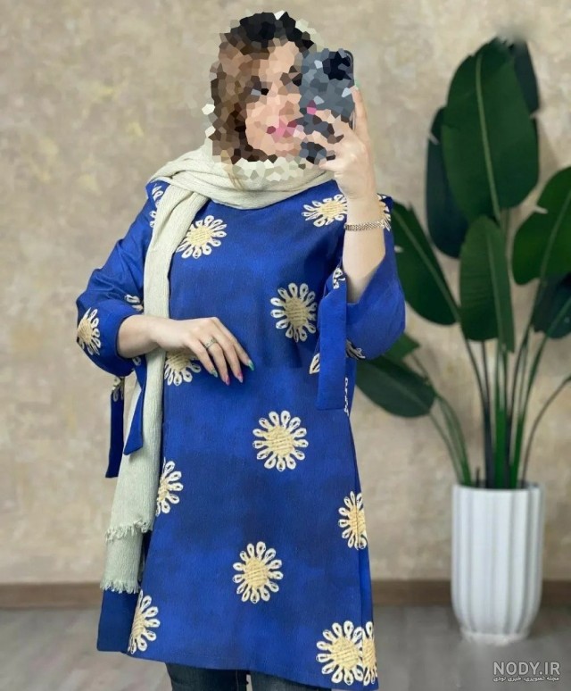 مدل شومیز بلند خانگی گلدار با جلوبسته برای سال 2025: مدل های جدید و زیبا برای خانه و اینستاگرام.
