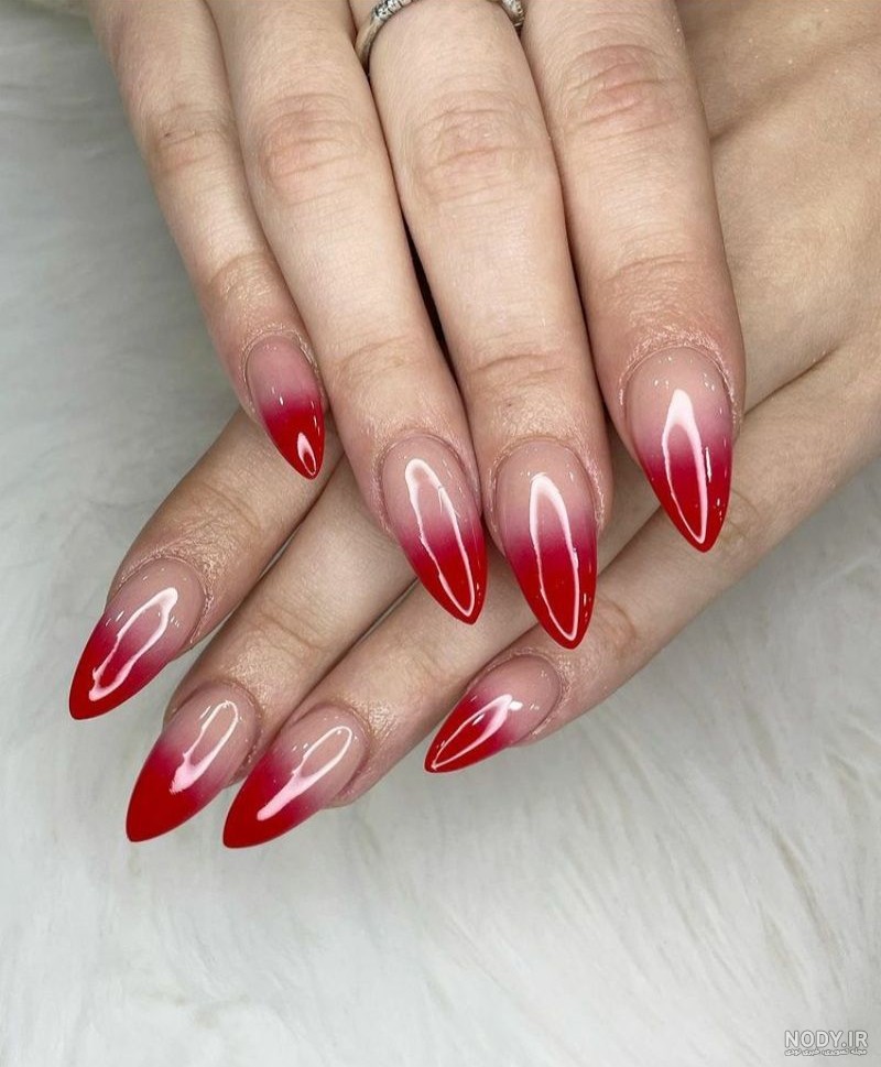 20+ Bold Red Ombre Nail Designs For 2022 - The Glossychic  Ombre nail ...