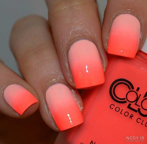 35 Bright Summer Nail Designs - StayGlam Orange ombre nails, Ombre ...