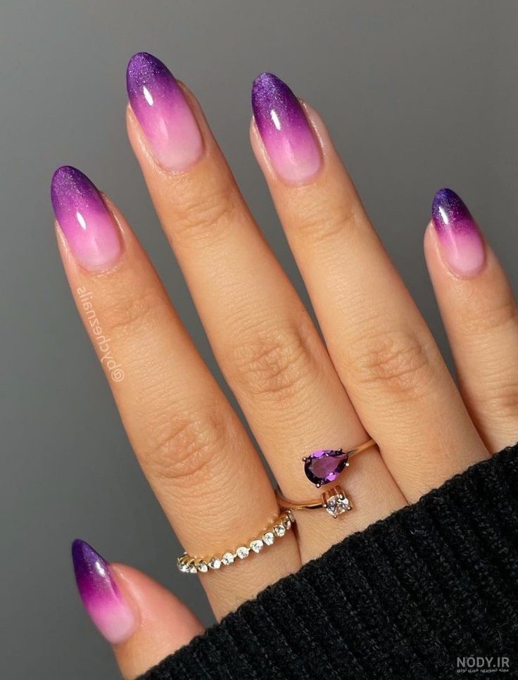 45+ Fabulous Purple Ombre Nails to Try  Purple ombre nails, Purple ...
