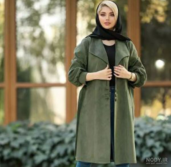 جدیدترین مدل های مانتو پاییزی مخمل کبریتی و سوئیت در سال 1404