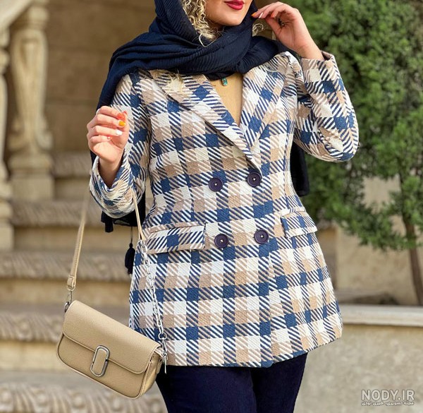 40 مدل مانتو پاییزی چهارخونه ریز