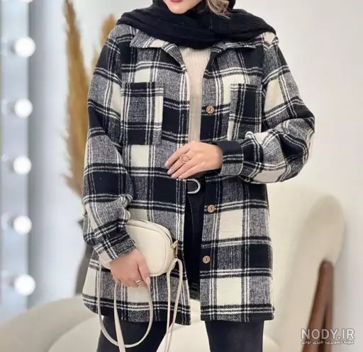تصویر مانتو ضخیم پاییزی مدل پالتو و مانتو زمستانی در سال 1404 با استایل Thick Wool Coat و jacket for autumn