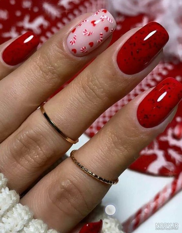 مدل ناخن یلدایی جدید و شیک ۲۰۲۵ با طراحی های ساده، قرمز و سبز  yalda cosmetics