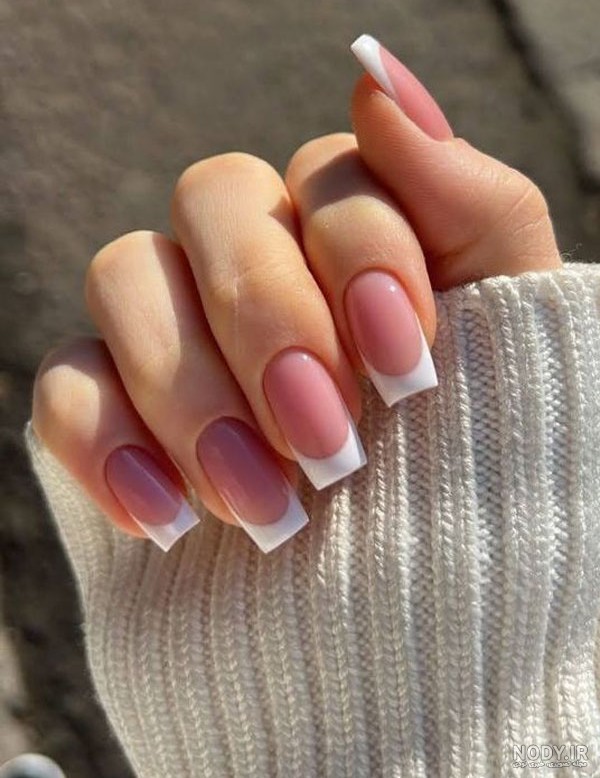 ۴۵ مدل ناخن مربعی فرنچ جدید ۱۴۰۵ ؛ برای شمایی که دنبال طرح های ساده و ...