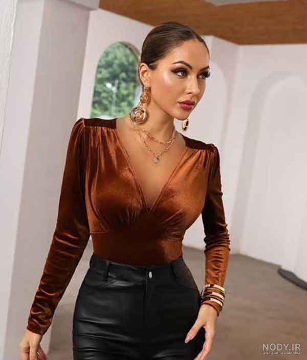 جدیدترین مدل های شومیز مخمل گلدار، کبریتی، پلنگی و طرح دار در سال 1404