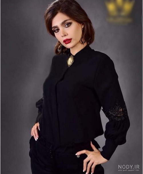تصاویر مدل شومیز مشکی مجلسی، ساده، ساتن و حریر مناسب محرم و جشن های 1404