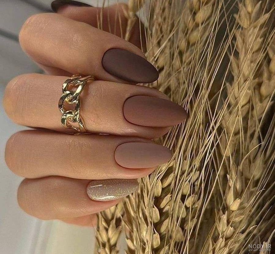 مدل های ناخن قهوه ای ترند و شیک در سال 1404 با طرح های کرم، خرسی، پلنگی و شاین دار