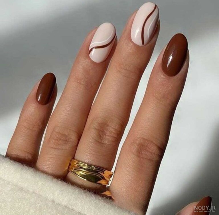 مدل های ناخن قهوه ای ترند ۲۰۲۵: کرم، خرسی، پلنگی، شاین دار و پاییزی