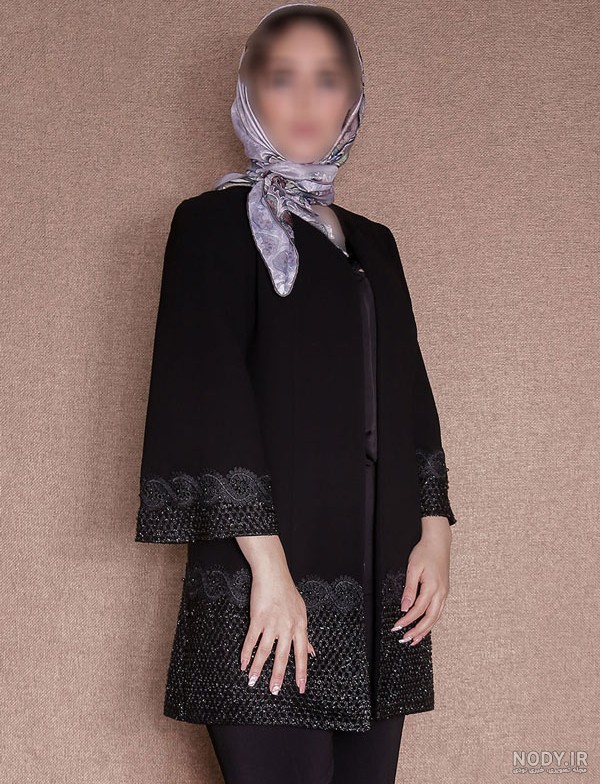جدیدترین مدل مانتو جلو باز گیپور مجلسی در سال 1404 با طرح های openjourney و coat guide
